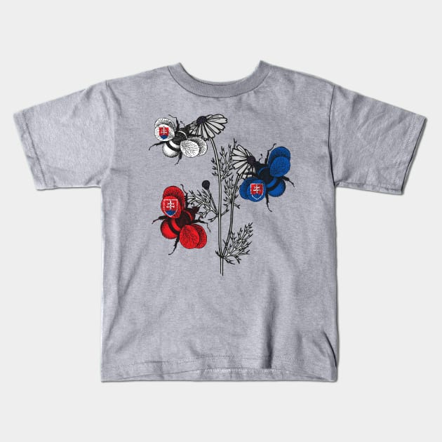 Slovakia Bee Swarm Kids T-Shirt by Fusti